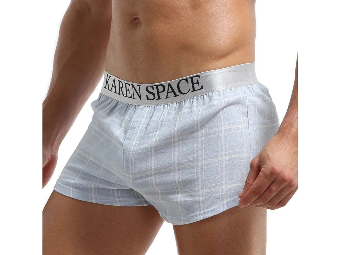 Gay Loungewear | KAREN SPACE Modern Plaid Sleep Bottoms