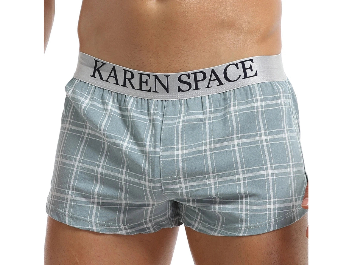 Gay Loungewear | KAREN SPACE Modern Plaid Sleep Bottoms