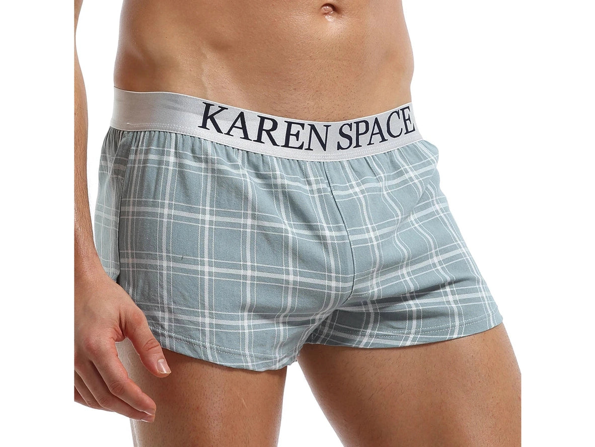 Gay Loungewear | KAREN SPACE Modern Plaid Sleep Bottoms