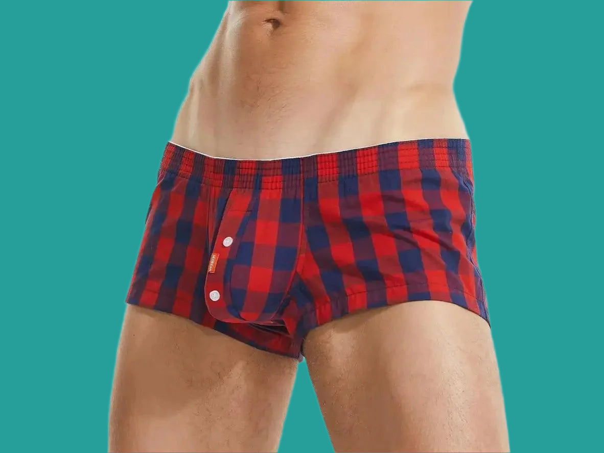 Gay Loungewear | SEOBEAN Cotton Plaid Boxers