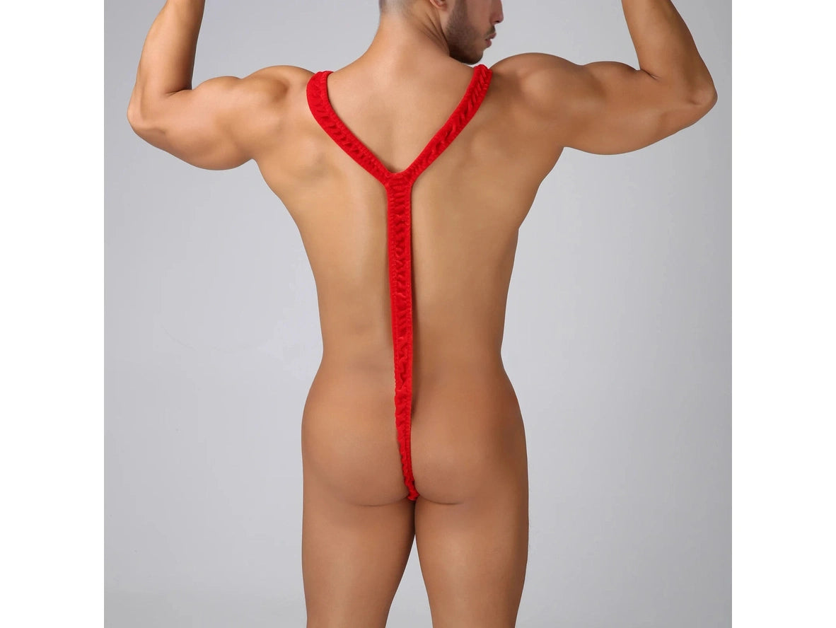 Gay Mankini | Christmas One-Piece Red Mankini