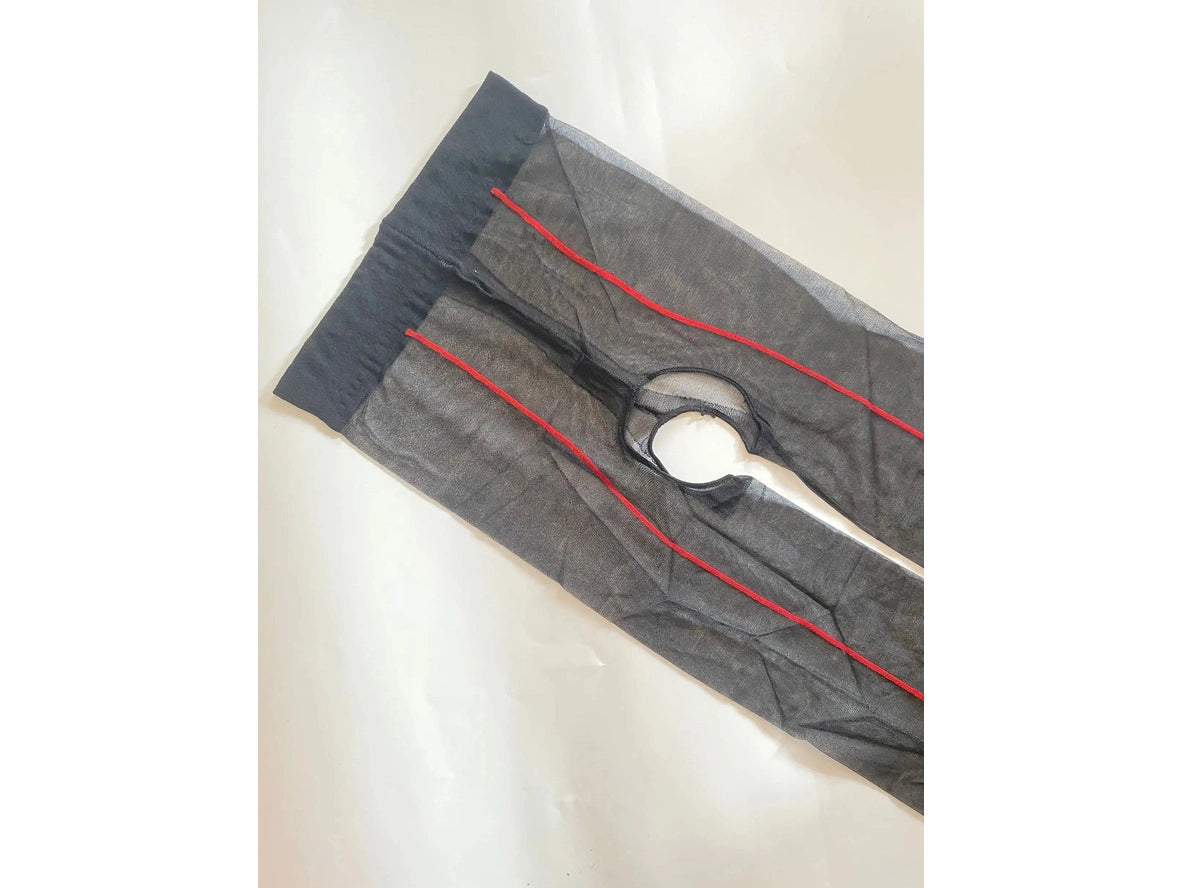 Gay Pantyhose | Crotchless Transparent Pantyhose