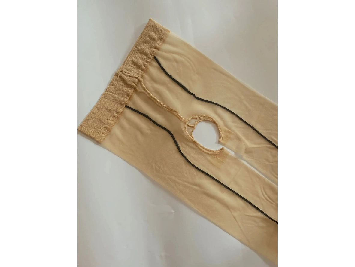 Gay Pantyhose | Crotchless Transparent Pantyhose