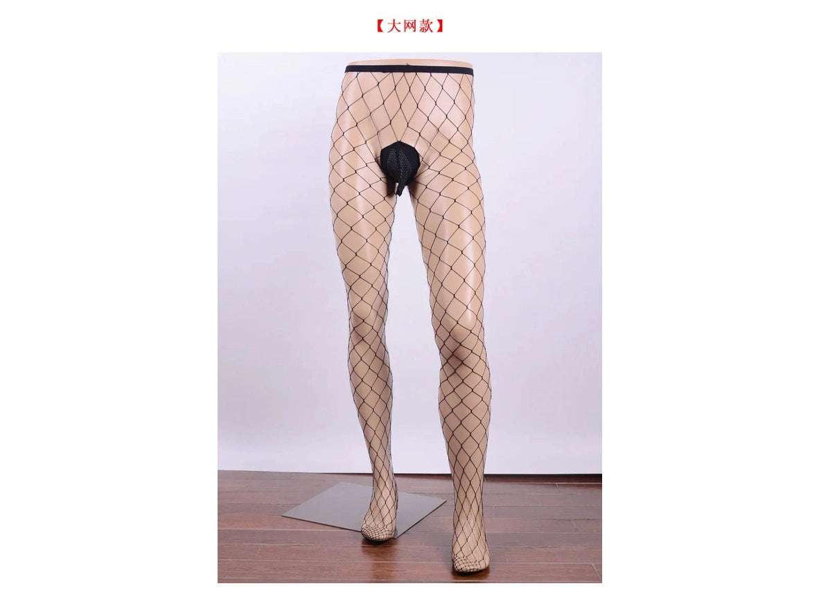 Gay Pantyhose | Fishnet See-Through Stockings