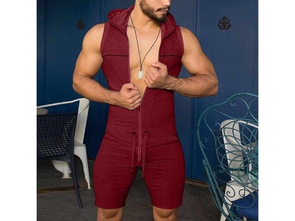 Gay Rompers | Casual Sleeveless Zipper Rompers