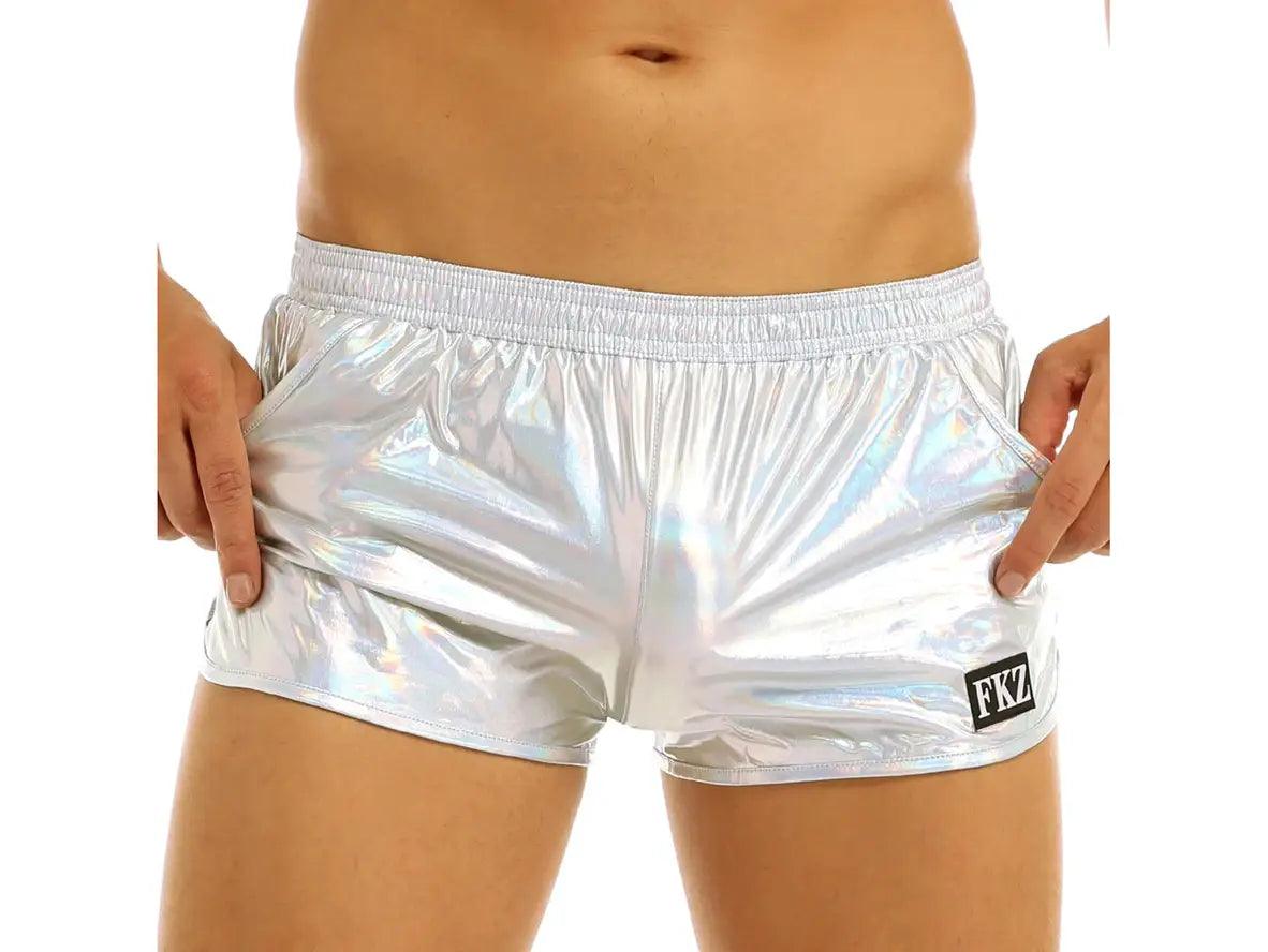 Gay Shorts | Clubwear Shiny Metallic Party Shorts