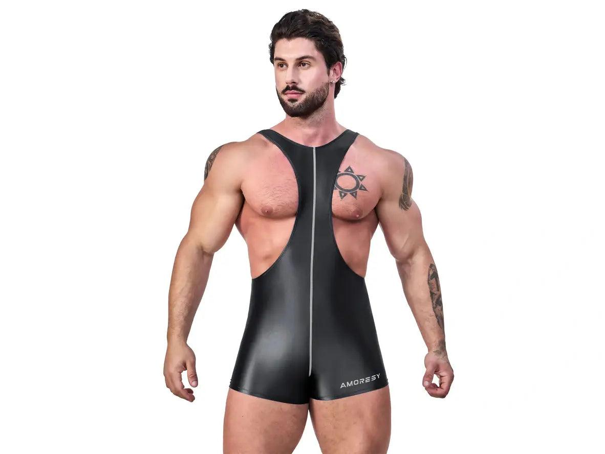 Gay Singlets | AMORESY Glossy Quick-Dry Singlet