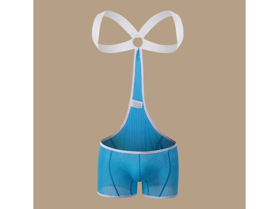 Gay Singlets | Contrast Color Mesh Gym Singlet