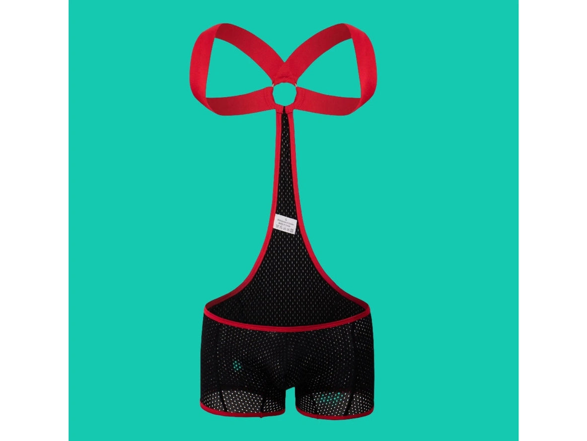 Gay Singlets | Contrast Color Mesh Gym Singlet