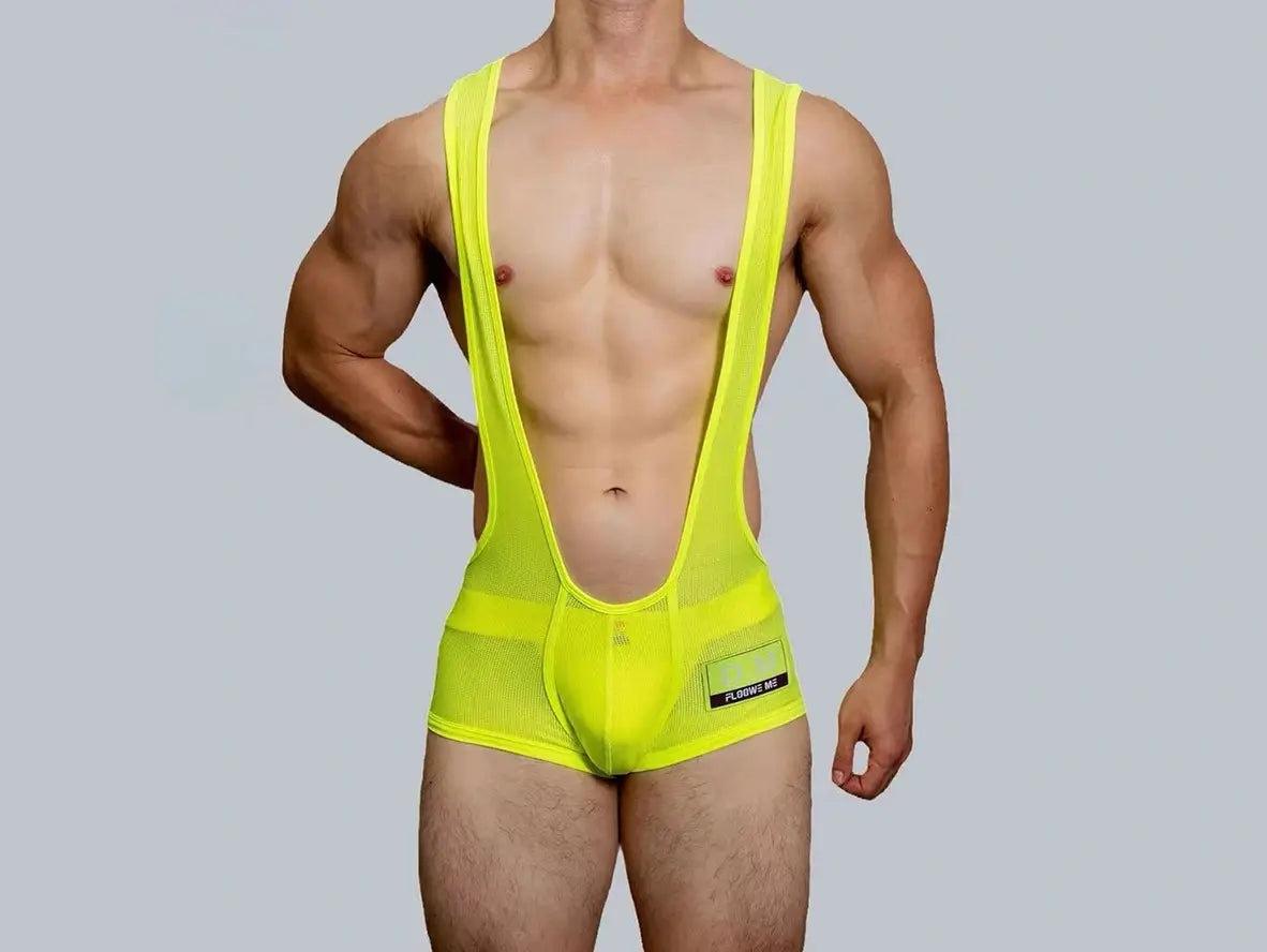 Gay Singlets | D.M Tight-Fitting Mesh See-Through Singlet