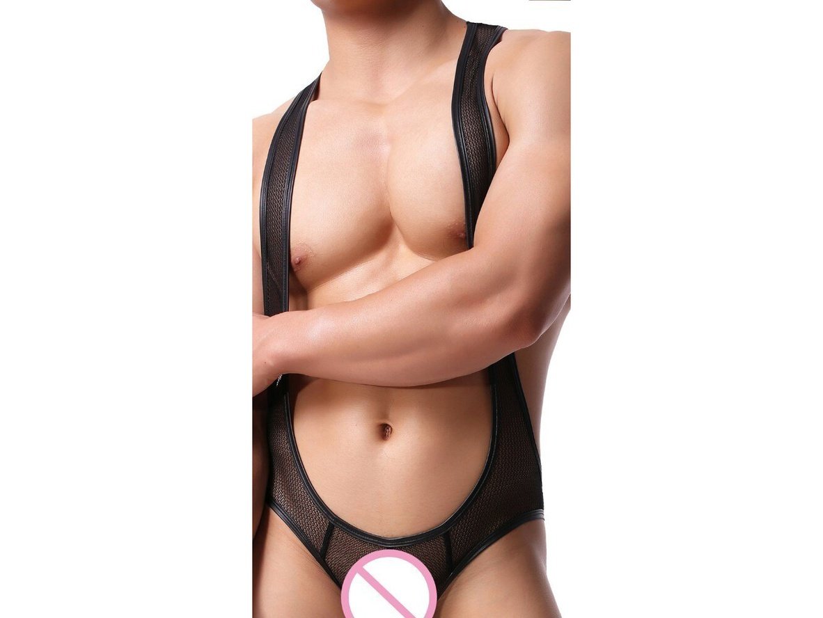 Gay Singlets | JJSOX Activewear Transparent Mesh Open Butt Singlet