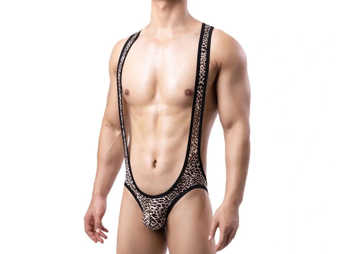 Gay Singlets | Leopard Print Leotard