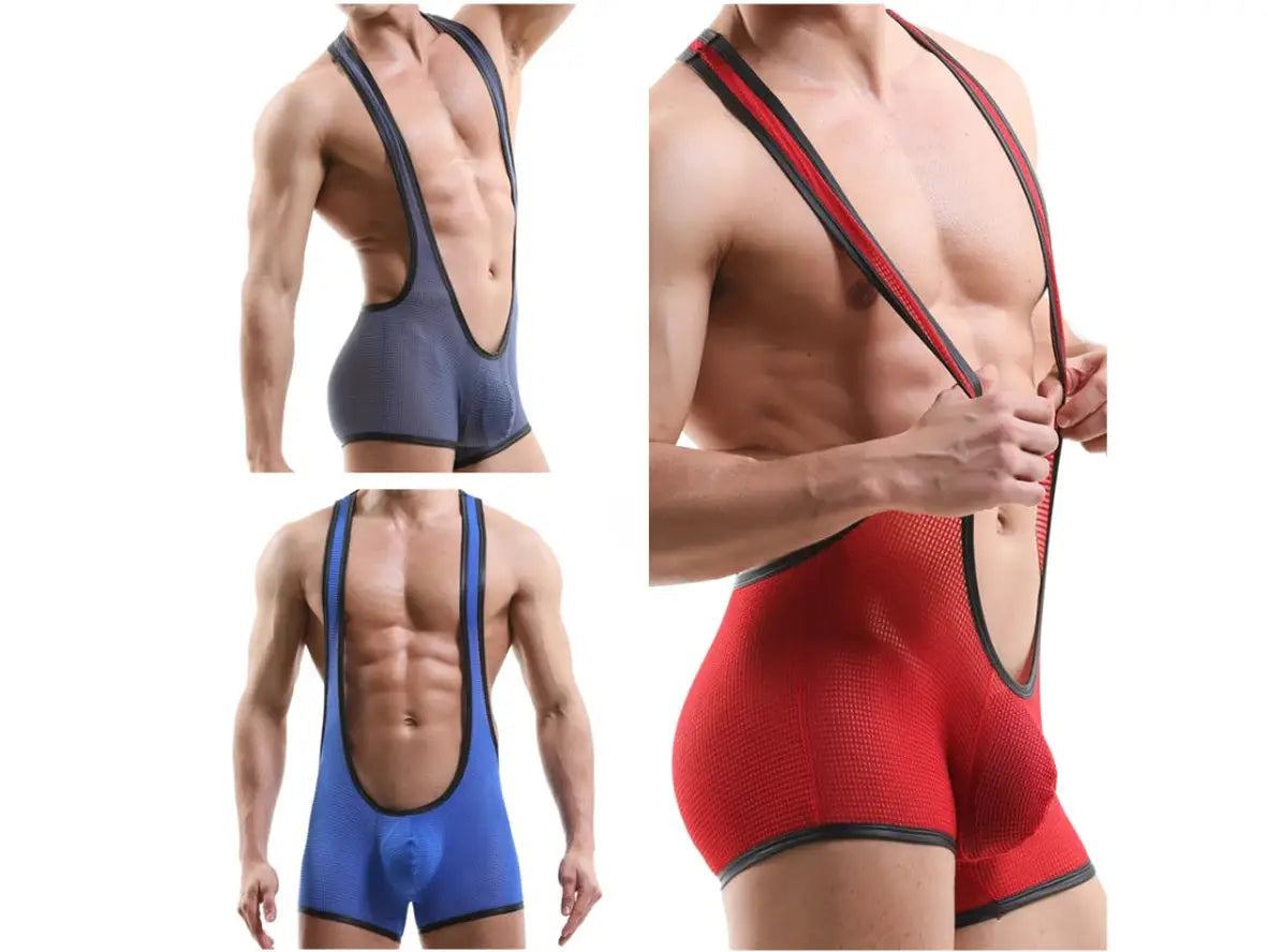 Gay Singlets | Mesh See-Through Wrestling Singlets
