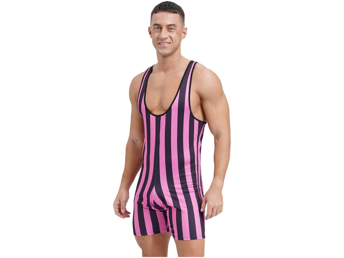 Gay Singlets | Stripe Wrestling Pride Singlets