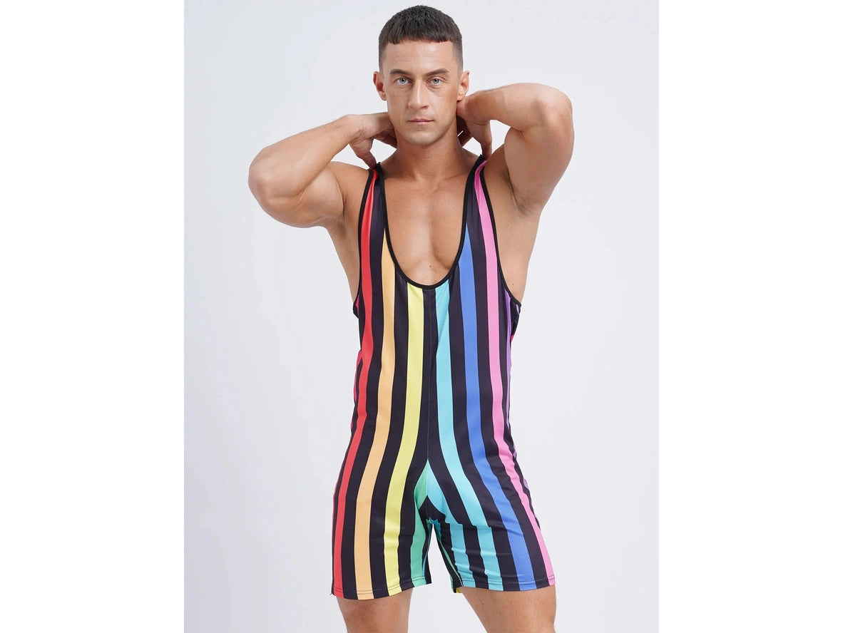 Gay Singlets | Stripe Wrestling Pride Singlets