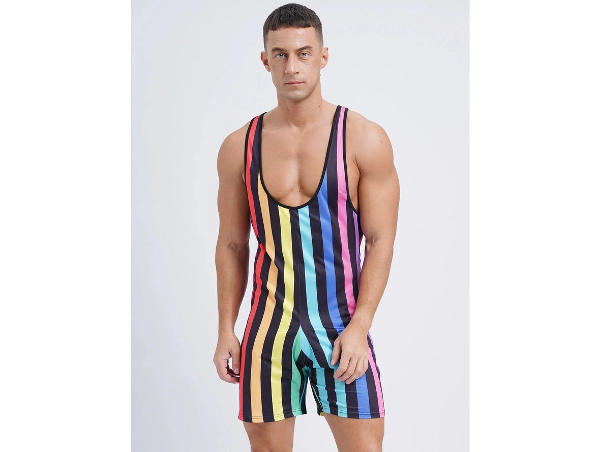 Gay Singlets | Stripe Wrestling Pride Singlets
