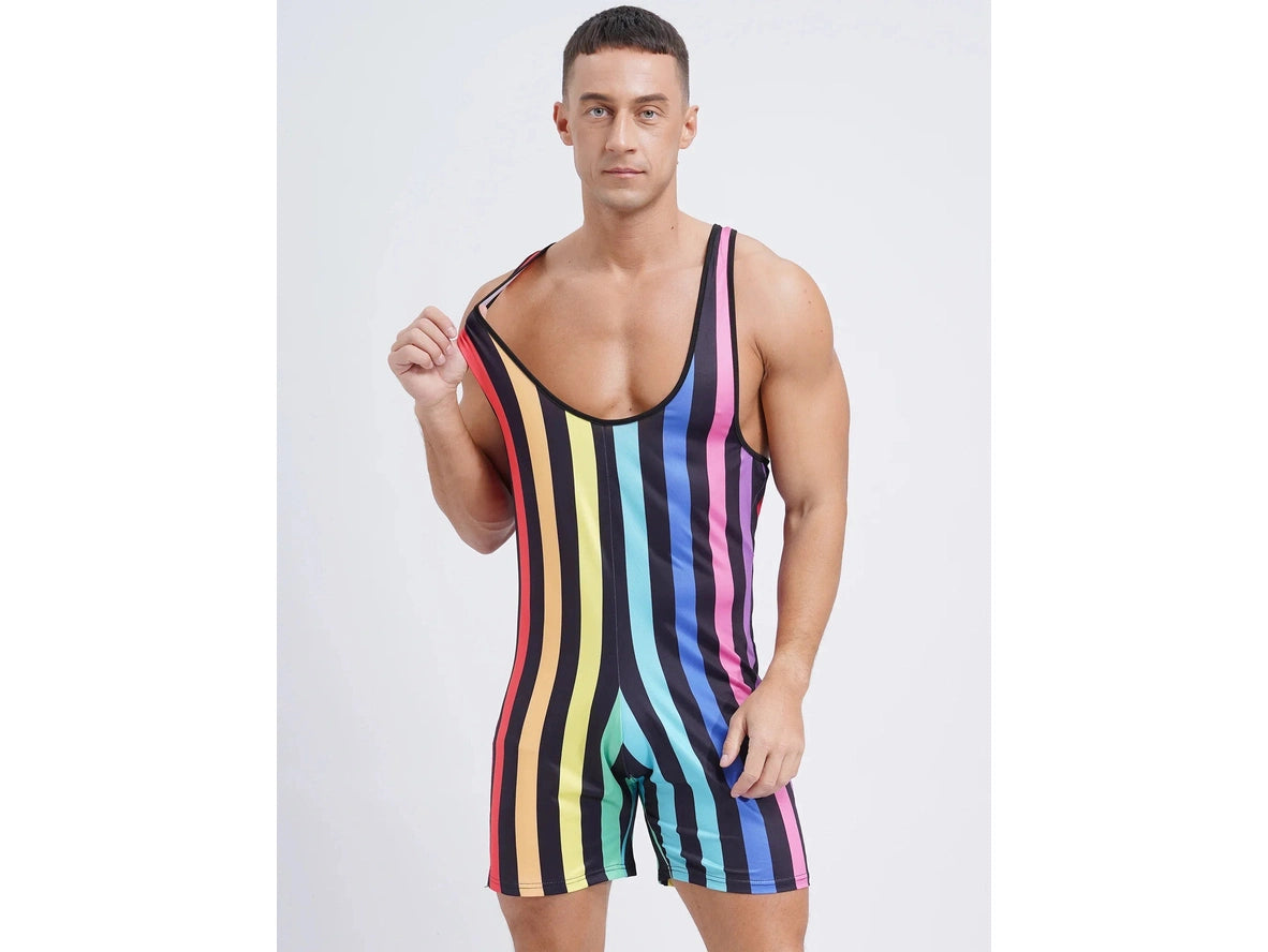 Gay Singlets | Stripe Wrestling Pride Singlets