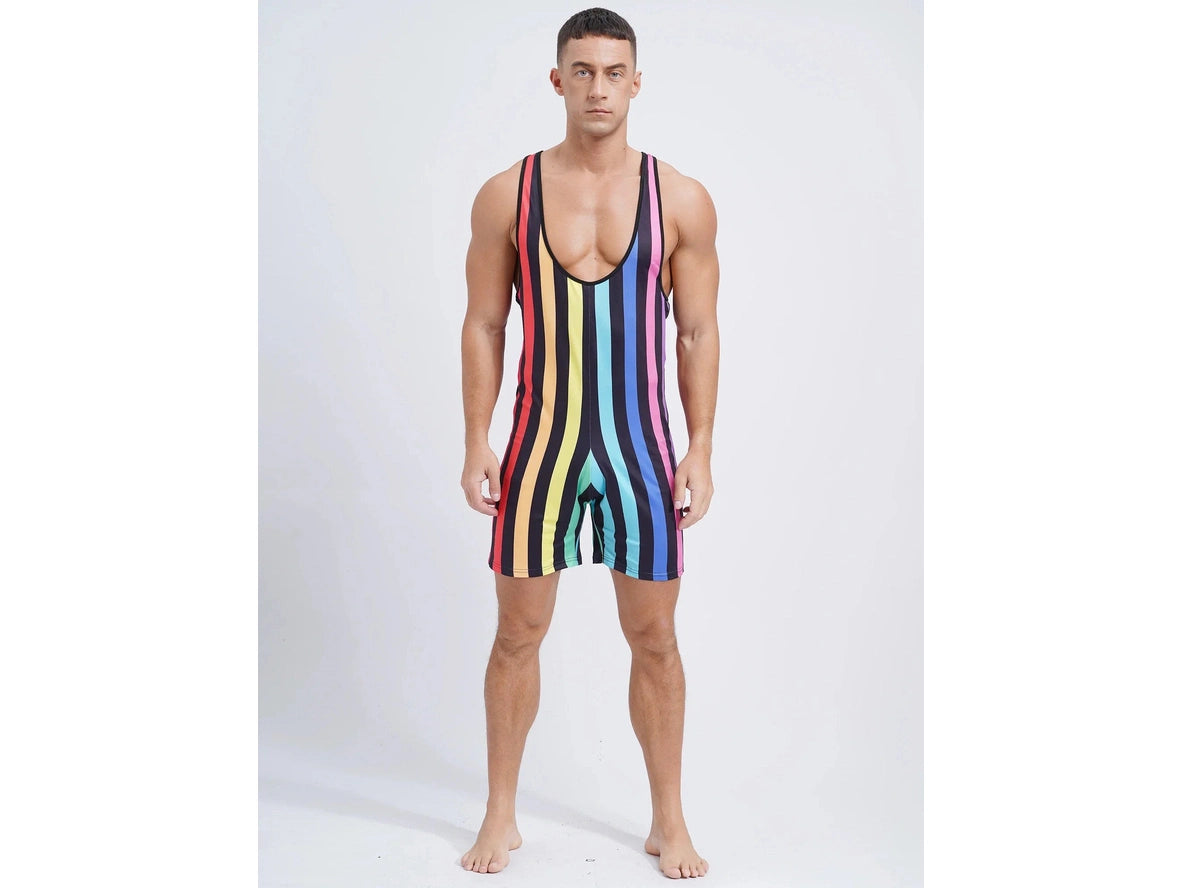 Gay Singlets | Stripe Wrestling Pride Singlets
