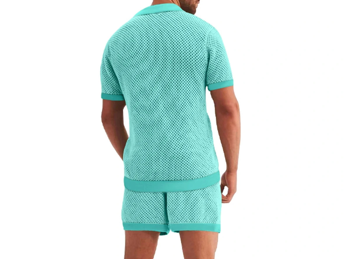 Gay Summer Outfits | Mesh Shirt with Matching Semi-Transparent Shorts