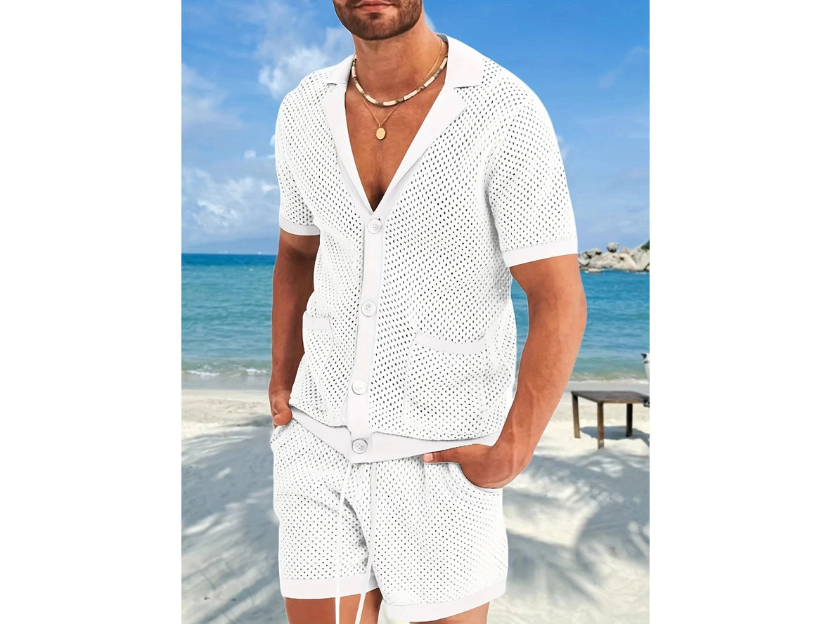 Gay Summer Outfits | Mesh Shirt with Matching Semi-Transparent Shorts