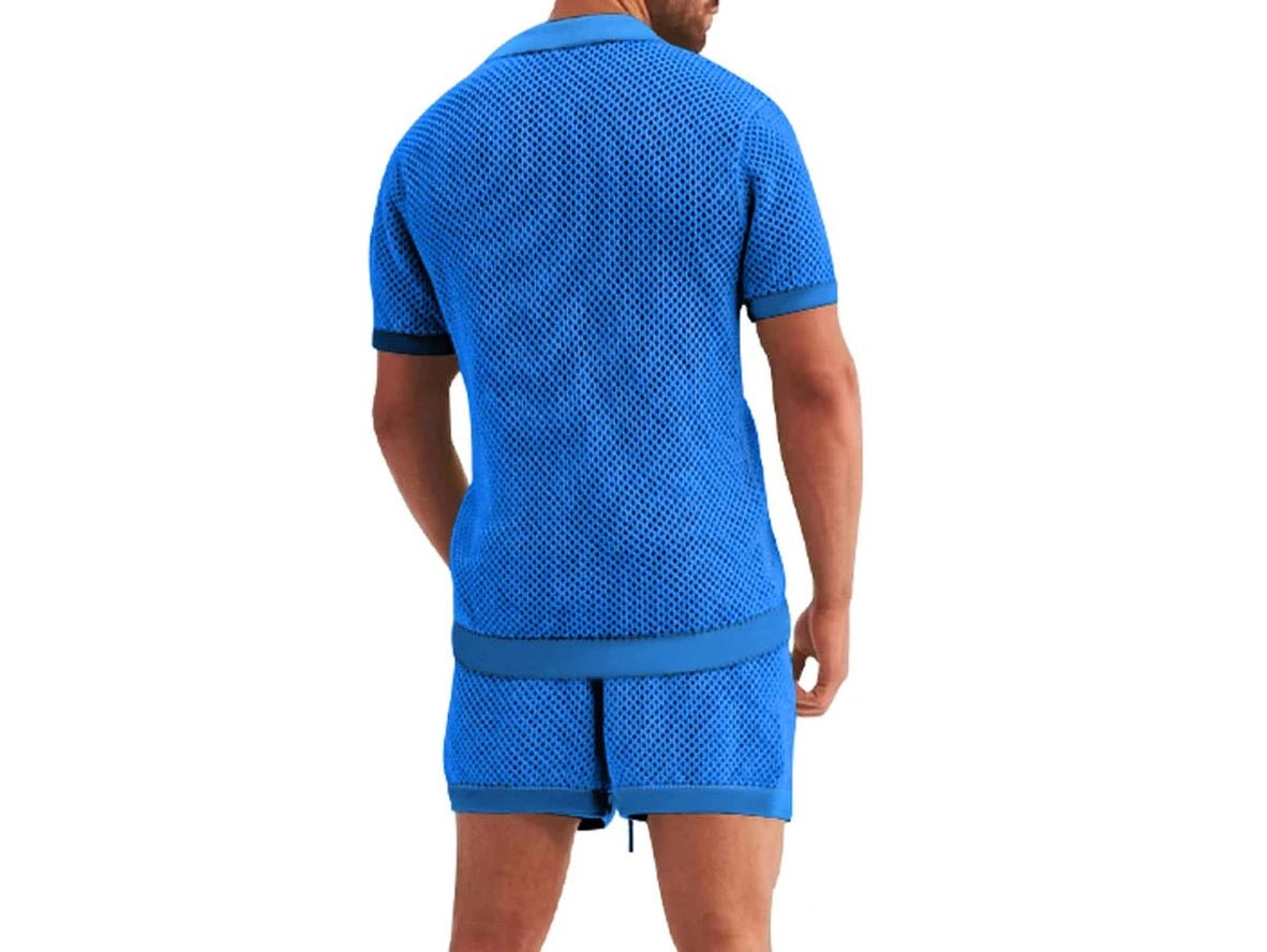 Gay Summer Outfits | Mesh Shirt with Matching Semi-Transparent Shorts