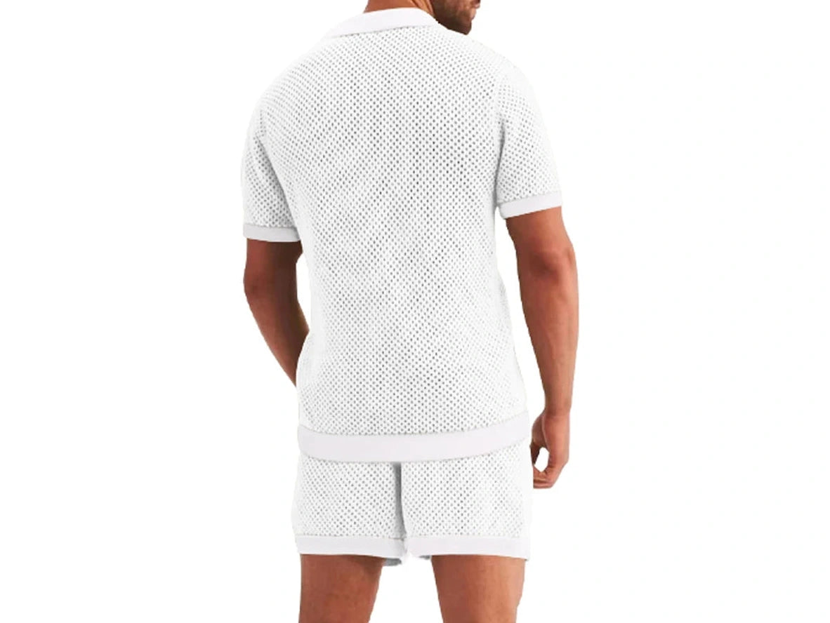 Gay Summer Outfits | Mesh Shirt with Matching Semi-Transparent Shorts