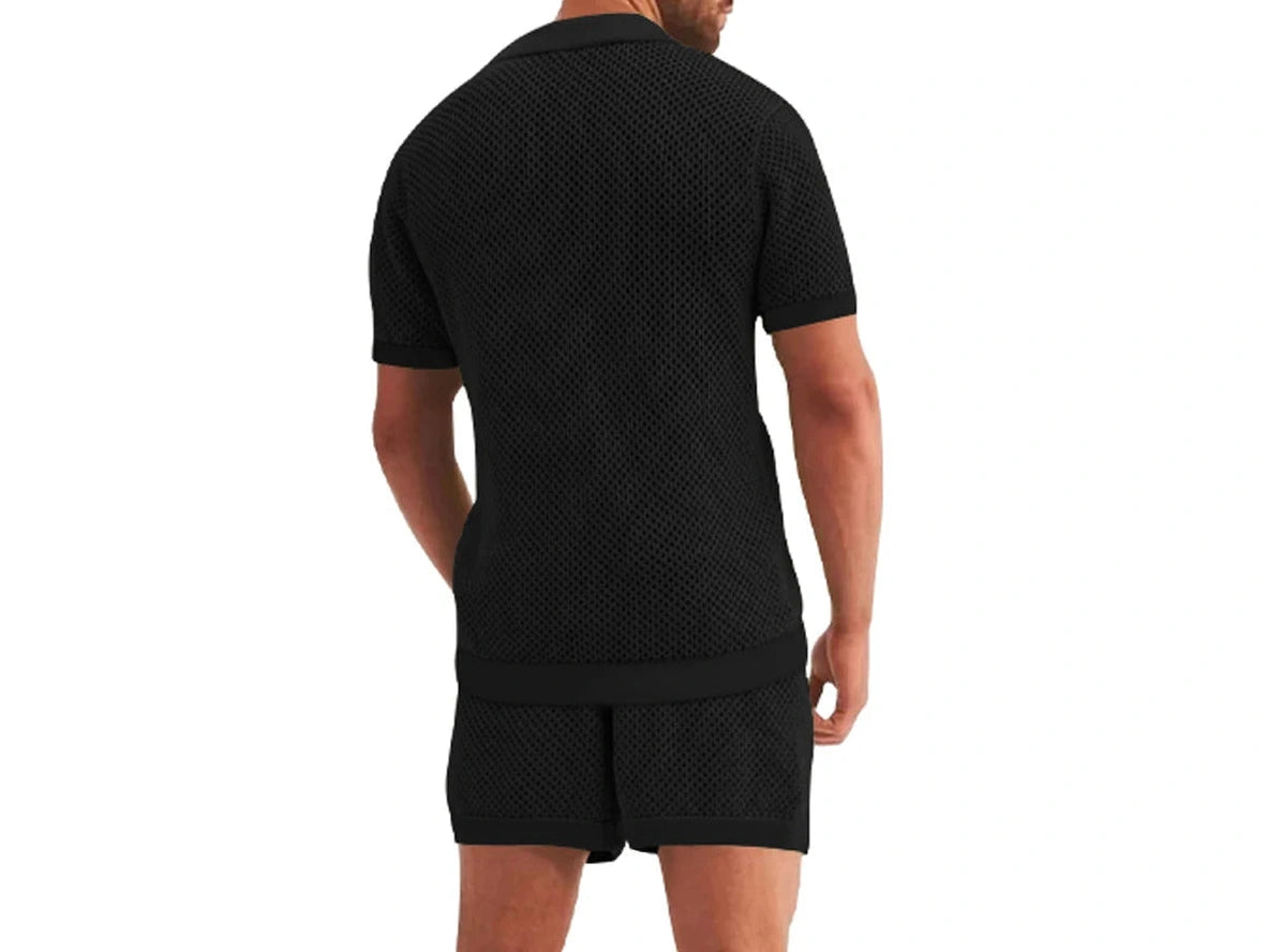 Gay Summer Outfits | Mesh Shirt with Matching Semi-Transparent Shorts