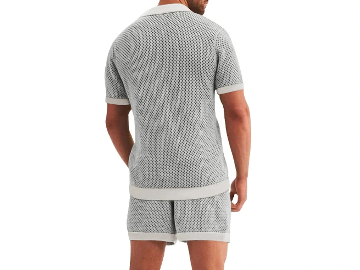 Gay Summer Outfits | Mesh Shirt with Matching Semi-Transparent Shorts