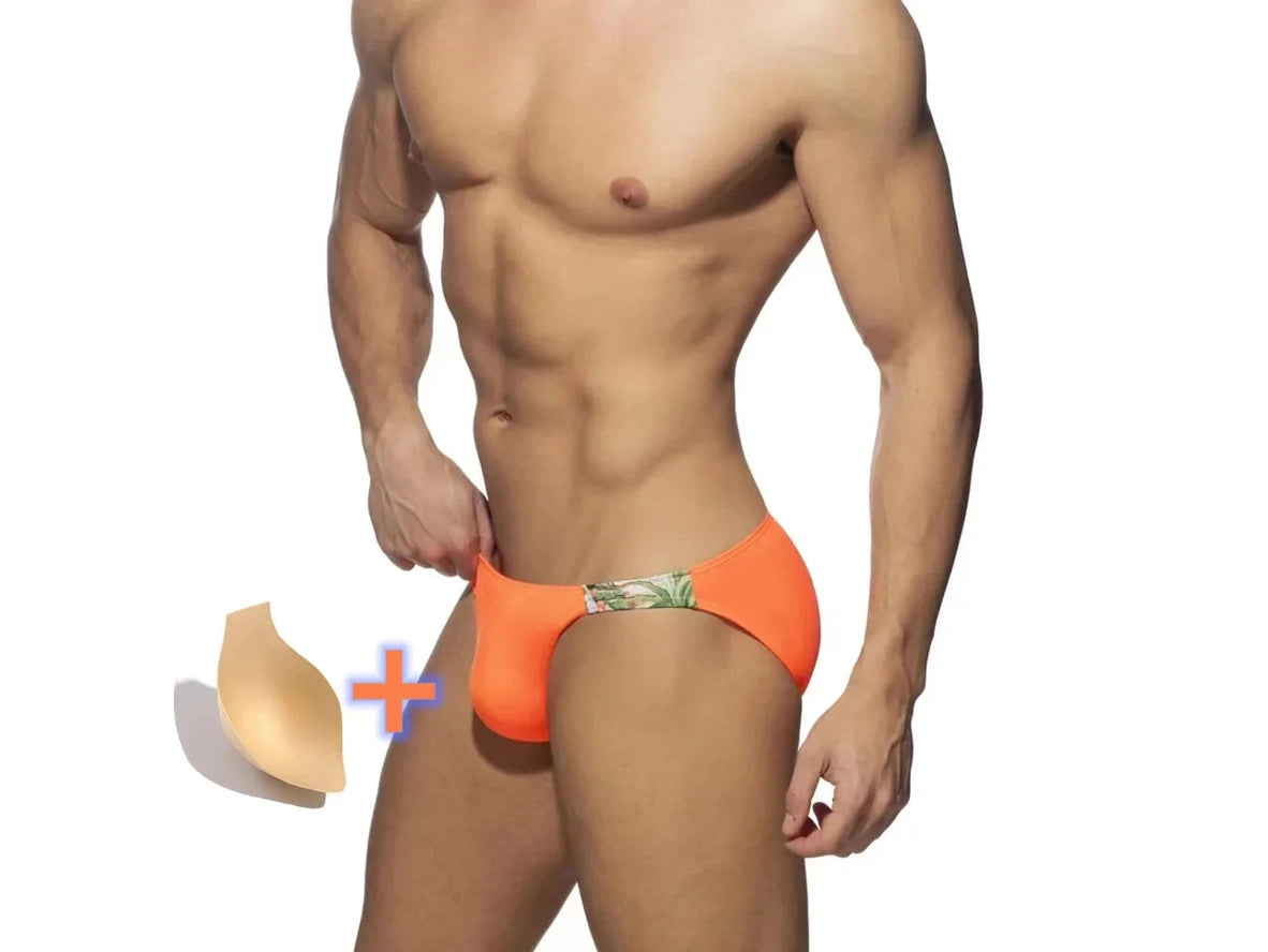 Gay Swim Bikinis | DESMIIT Color Block Pushup Pad Swim Bikinis