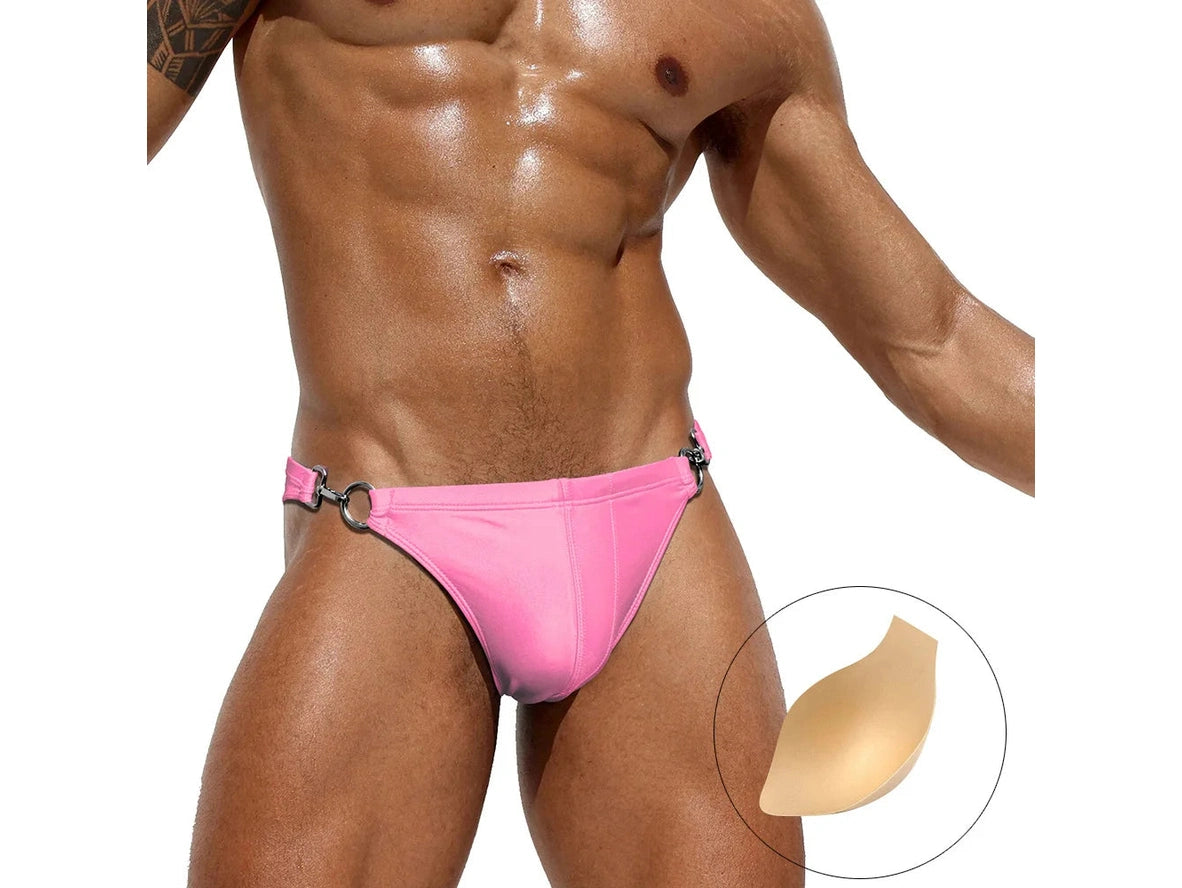 Gay Swim Bikinis | DESMIIT Metal Buckle Swim Bikini