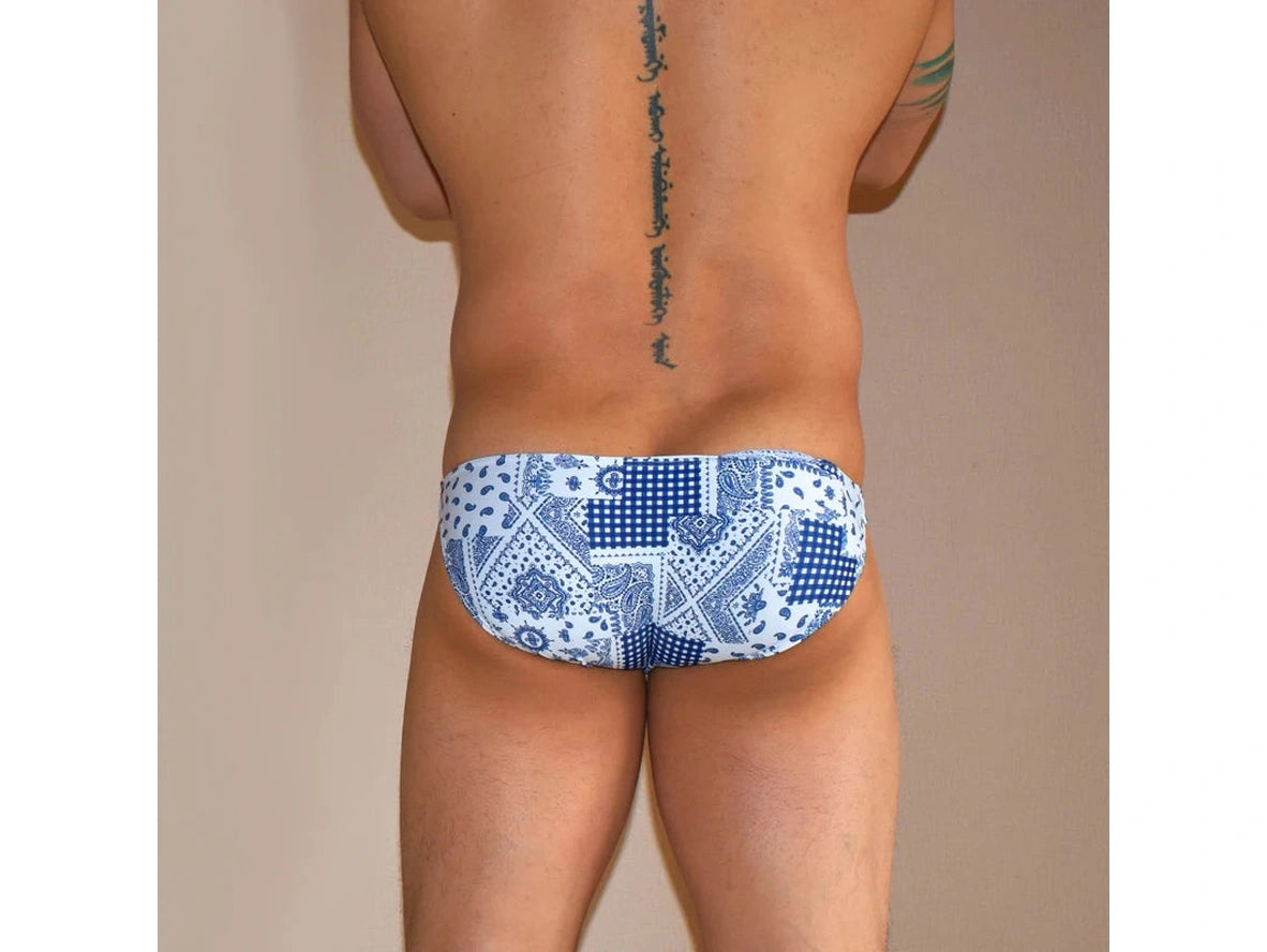 Gay Swim Bikinis | OXOSEXY Ultra Low-Rise Blue Wave Bikinis