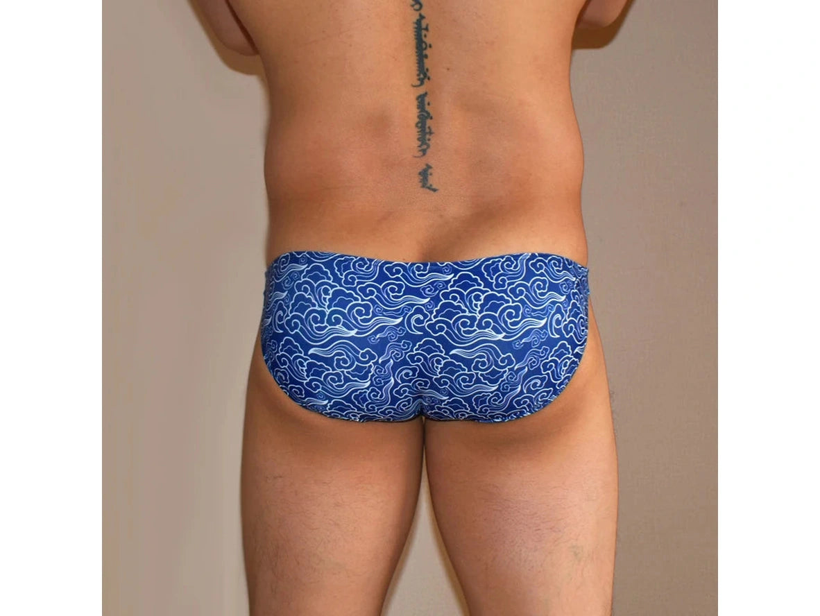 Gay Swim Bikinis | Ultra Low-Rise Blue Wave Bikinis