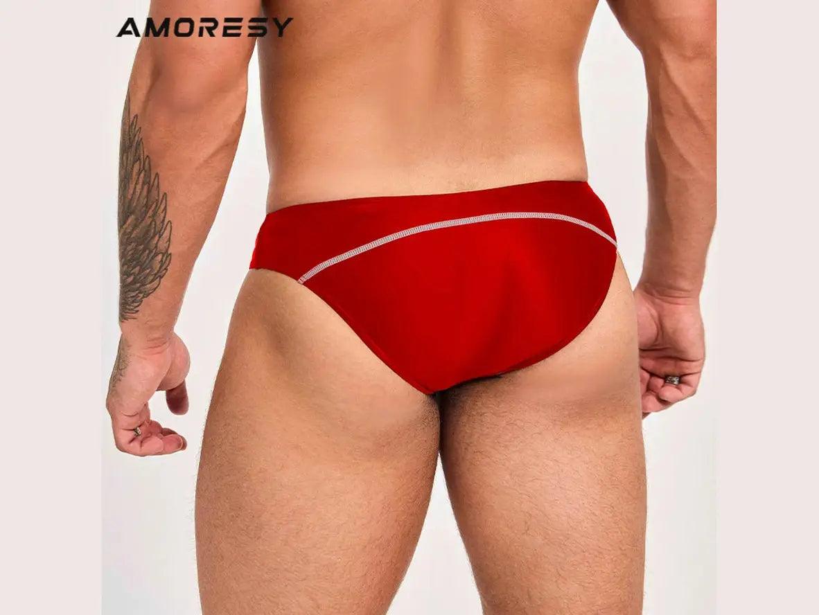 Gay Swim Briefs | AMORESY Swimwear Color Matching Swim Briefs