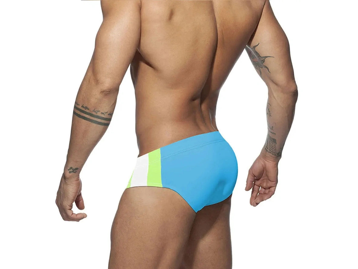 Gay Swim Briefs | Athletic Stripe Sport Swim Briefs