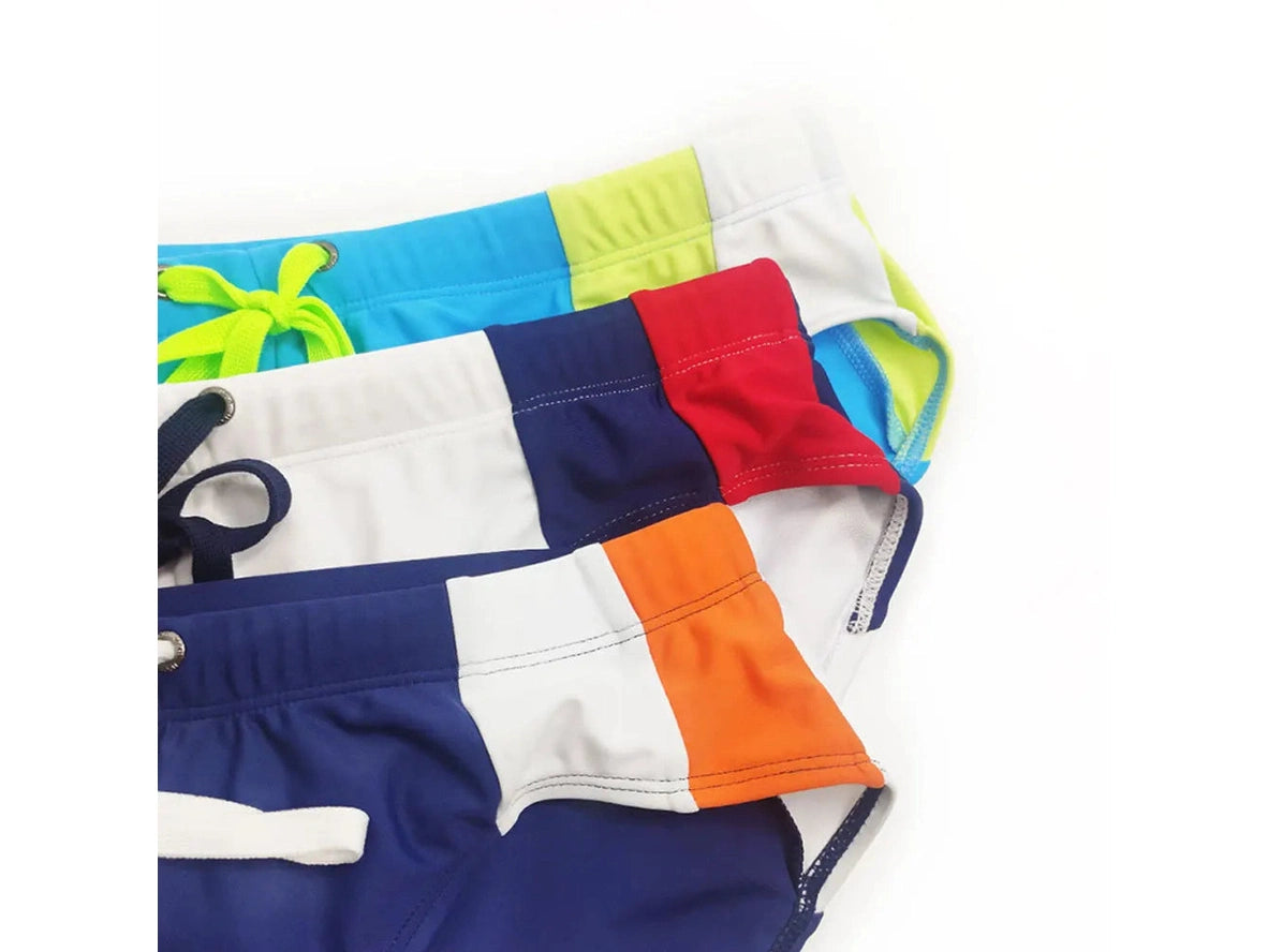 Gay Swim Briefs | Athletic Stripe Sport Swim Briefs