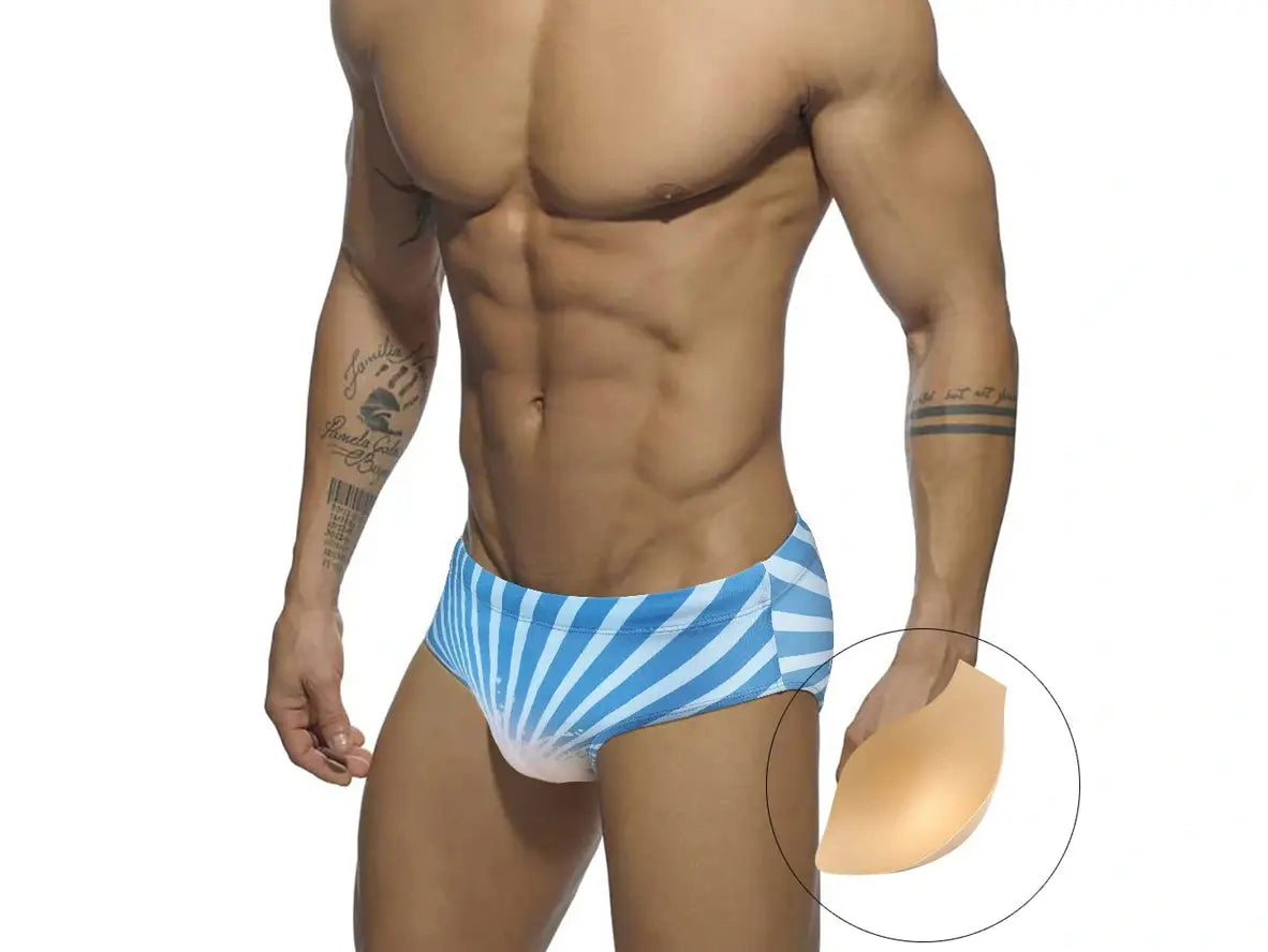 Gay Swim Briefs | Bottom Pushup Pad Swim Briefs