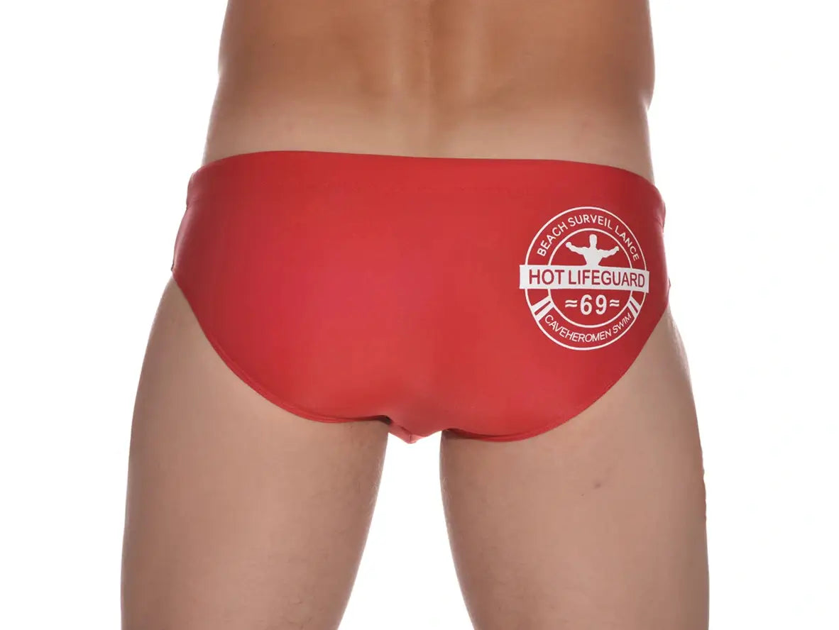 Gay Swim Briefs | CAVE HERO Lifeguard Pushup Pad Swim Briefs