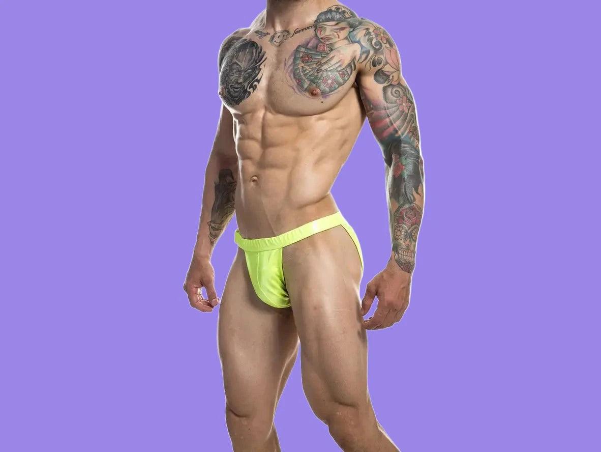 Gay Swim Briefs | CLEVER-MENMODE Metallic Laser Night Show Swim Briefs