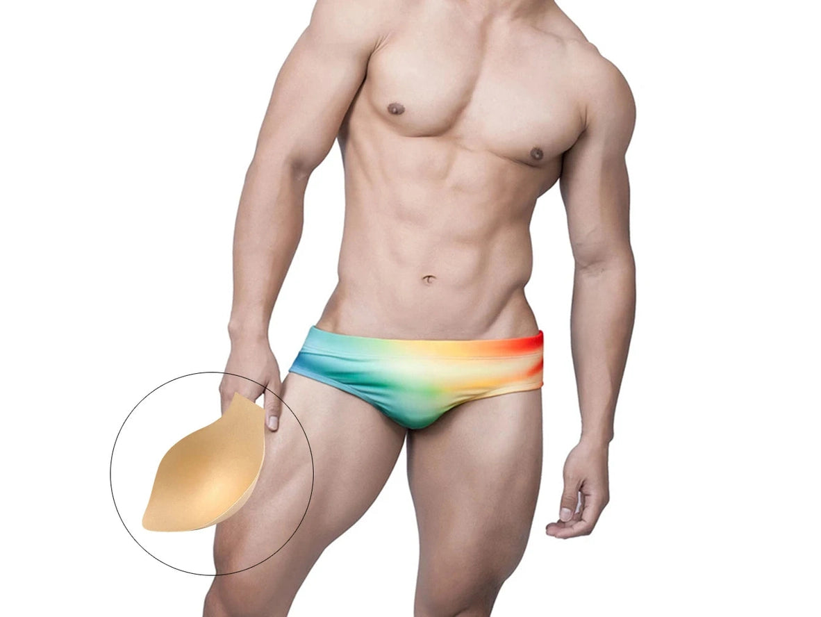Gay Swim Briefs | Colorful Pushup Pad Swim Briefs