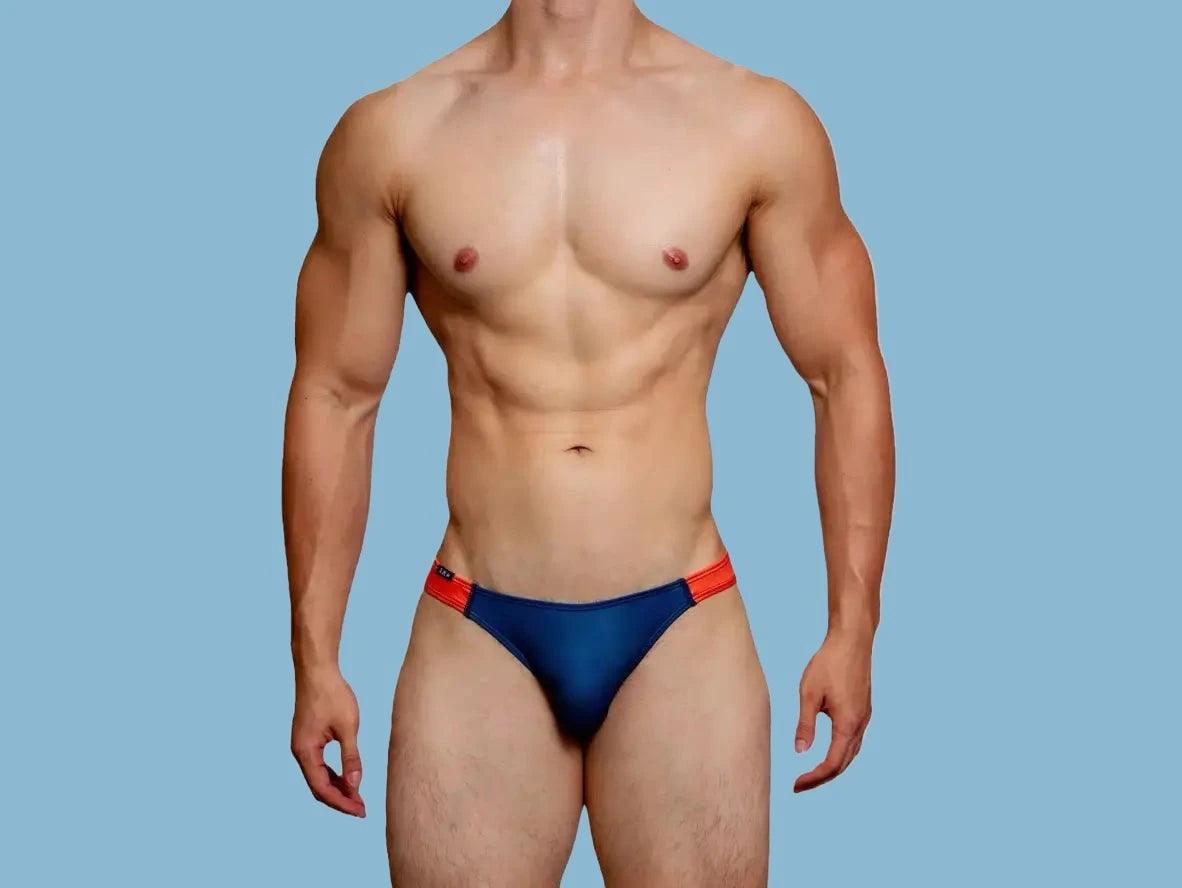 Gay Swim Briefs | D.M Back Zipper Easy Access Swim Briefs