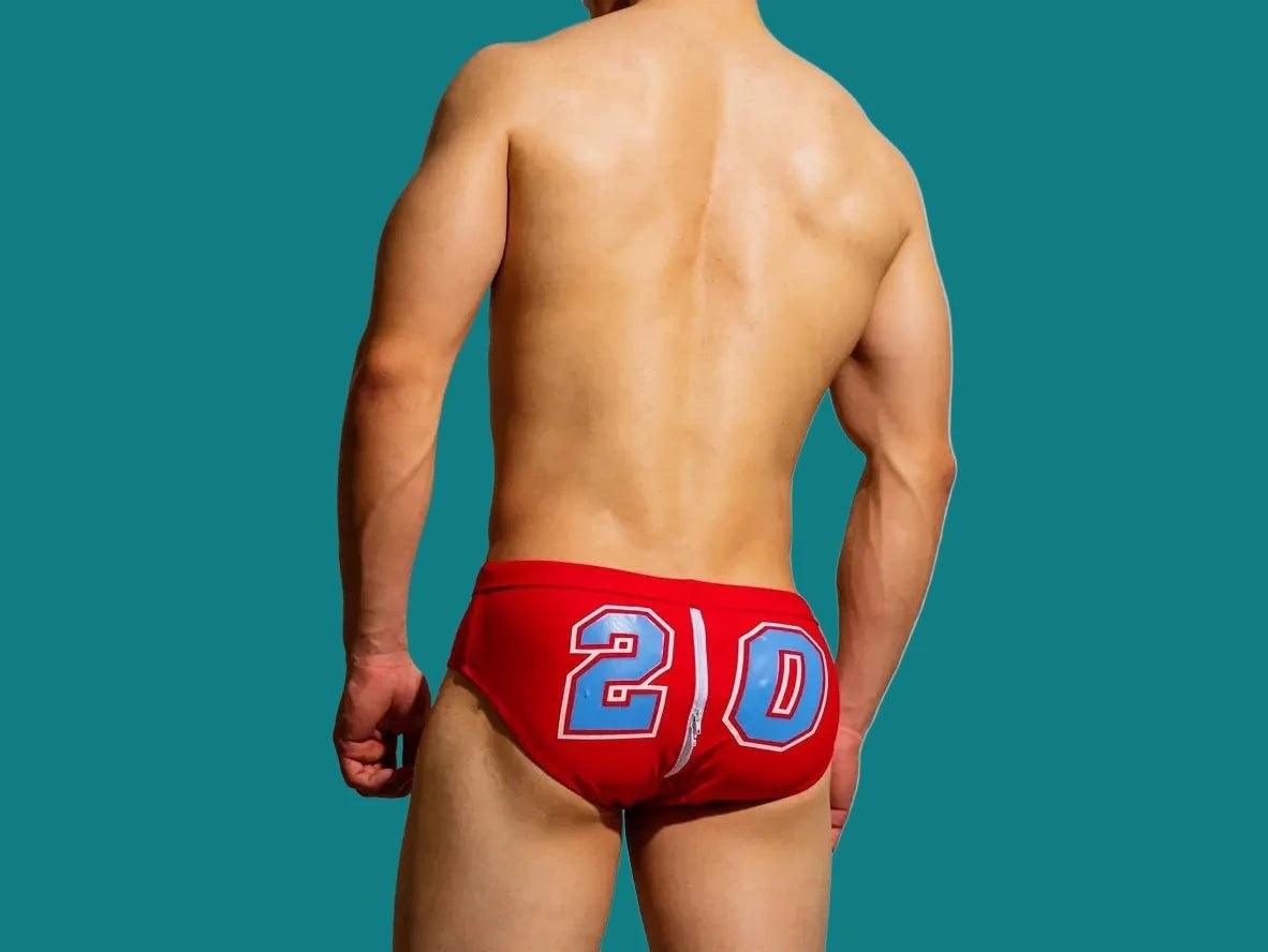 Gay Swim Briefs | D.M Swimwear Back Door Zipper Passion Swim Briefs