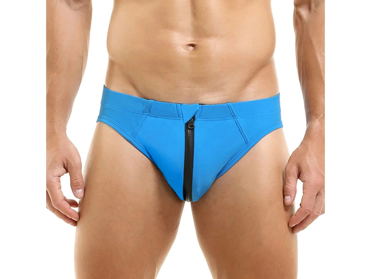 Gay Swim Briefs | Front Zipper Access Swim Briefs