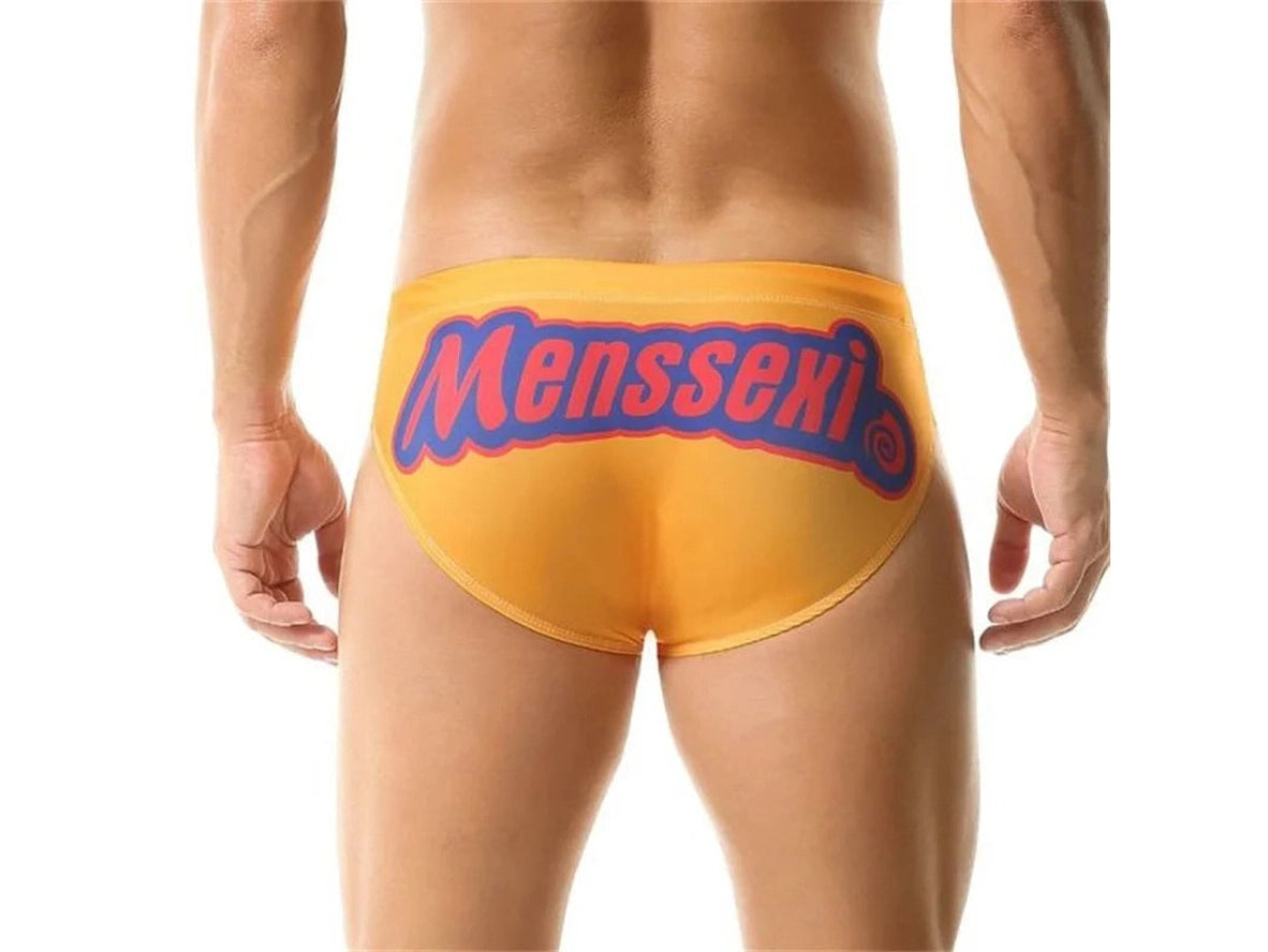Gay Swim Briefs | MENSSEXI Color Block Fun Swim Briefs