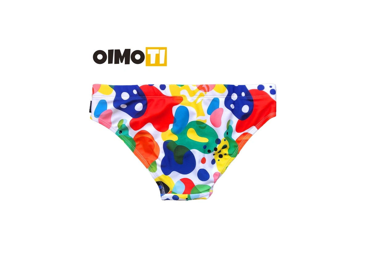 Gay Swim Briefs | OIMOTI Colorful Swim Briefs