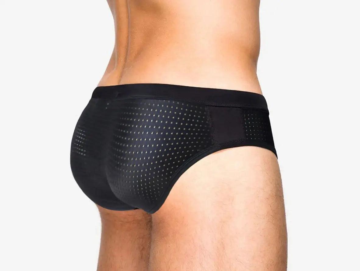 Gay Swim Briefs | Pure Black Sexy Swim Briefs