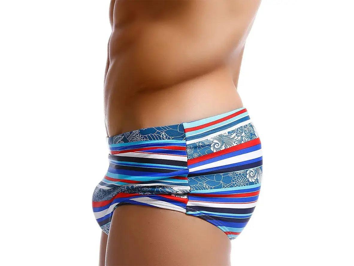 Gay Swim Briefs | Pushup Pad Multi Color Swim Briefs
