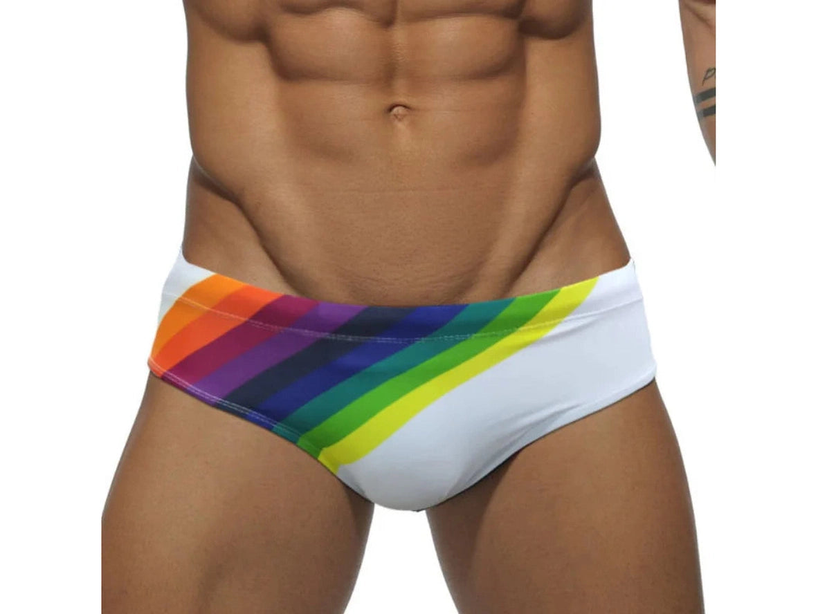 Gay Swim Briefs | Rainbow Pride Swim Briefs