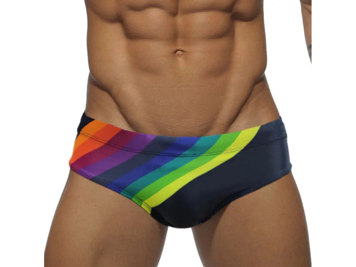 Gay Swim Briefs | Rainbow Pride Swim Briefs