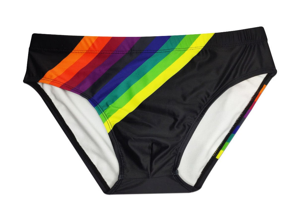 Gay Swim Briefs | Rainbow Pride Swim Briefs