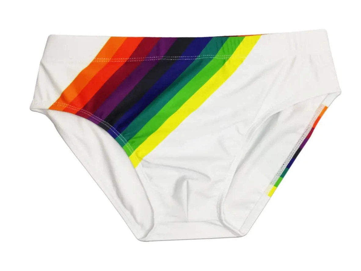 Gay Swim Briefs | Rainbow Pride Swim Briefs